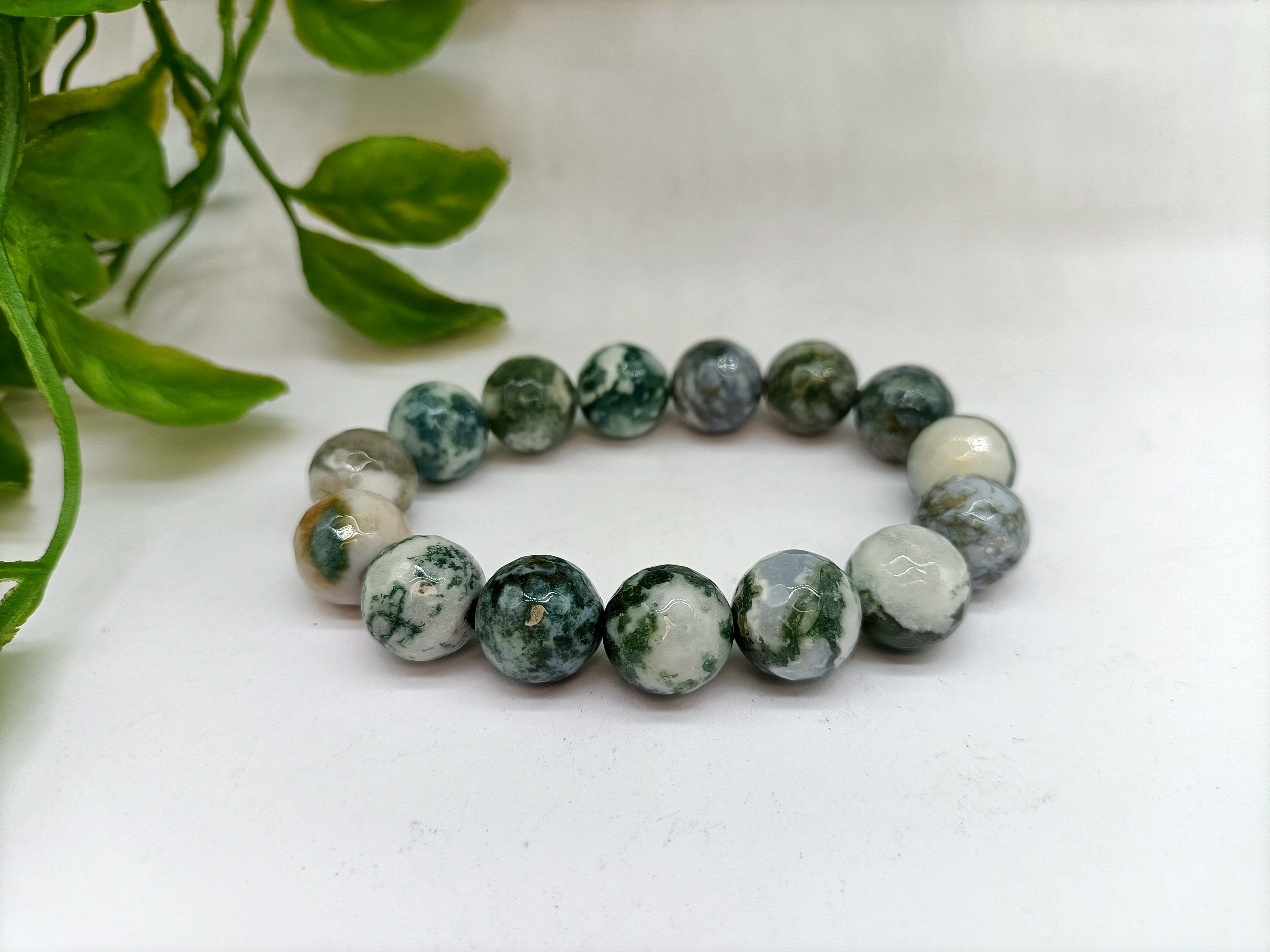 Tree Agate Beads Bracelet Crystal Wellness
