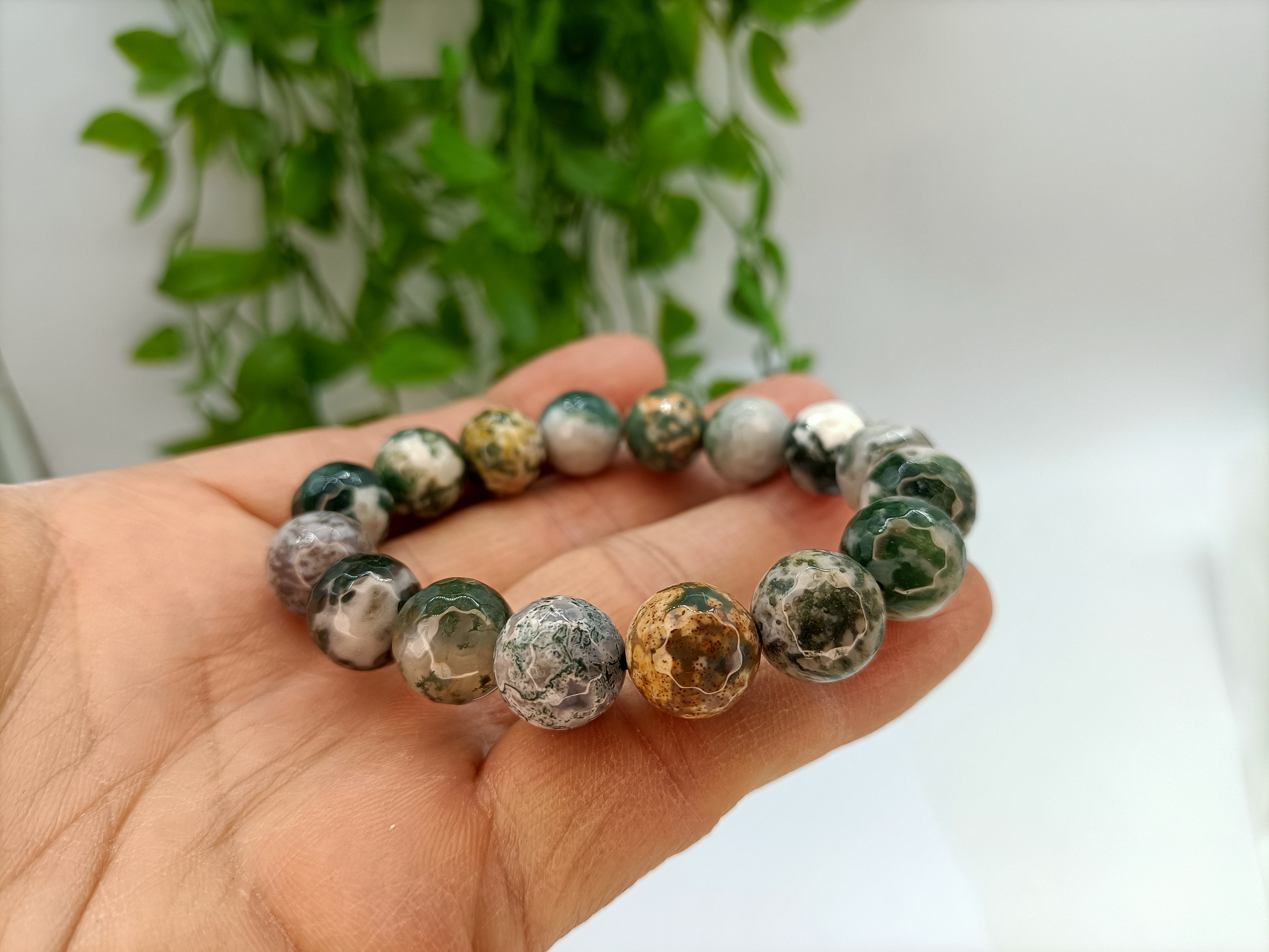 Tree Agate Beads Bracelet Crystal Wellness