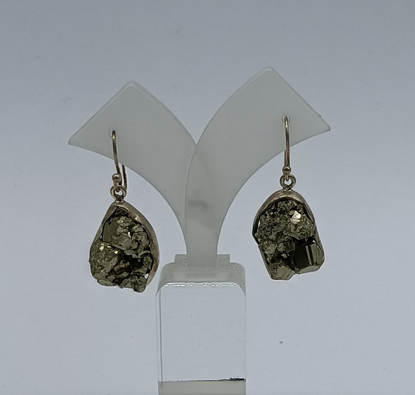 Pyrite Raw 925 Sterling Silver Earring