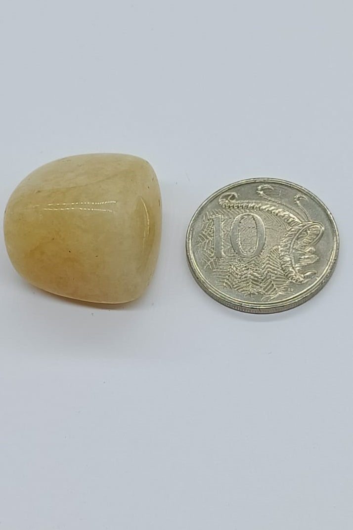 Yellow Jade Tumbled Stone
