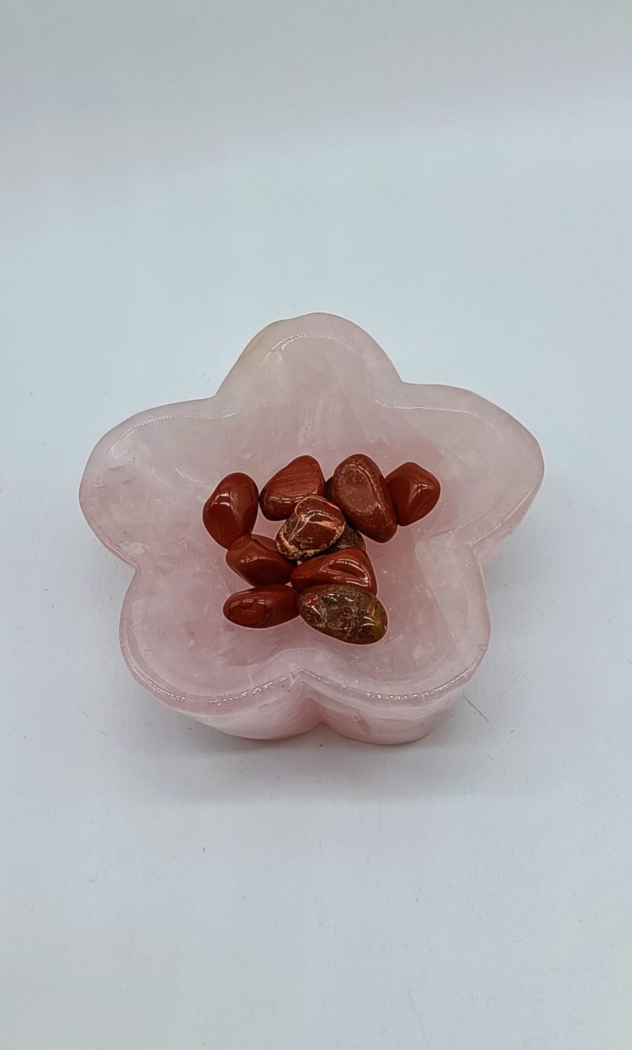 Rose Quartz Bowl Flower Shape