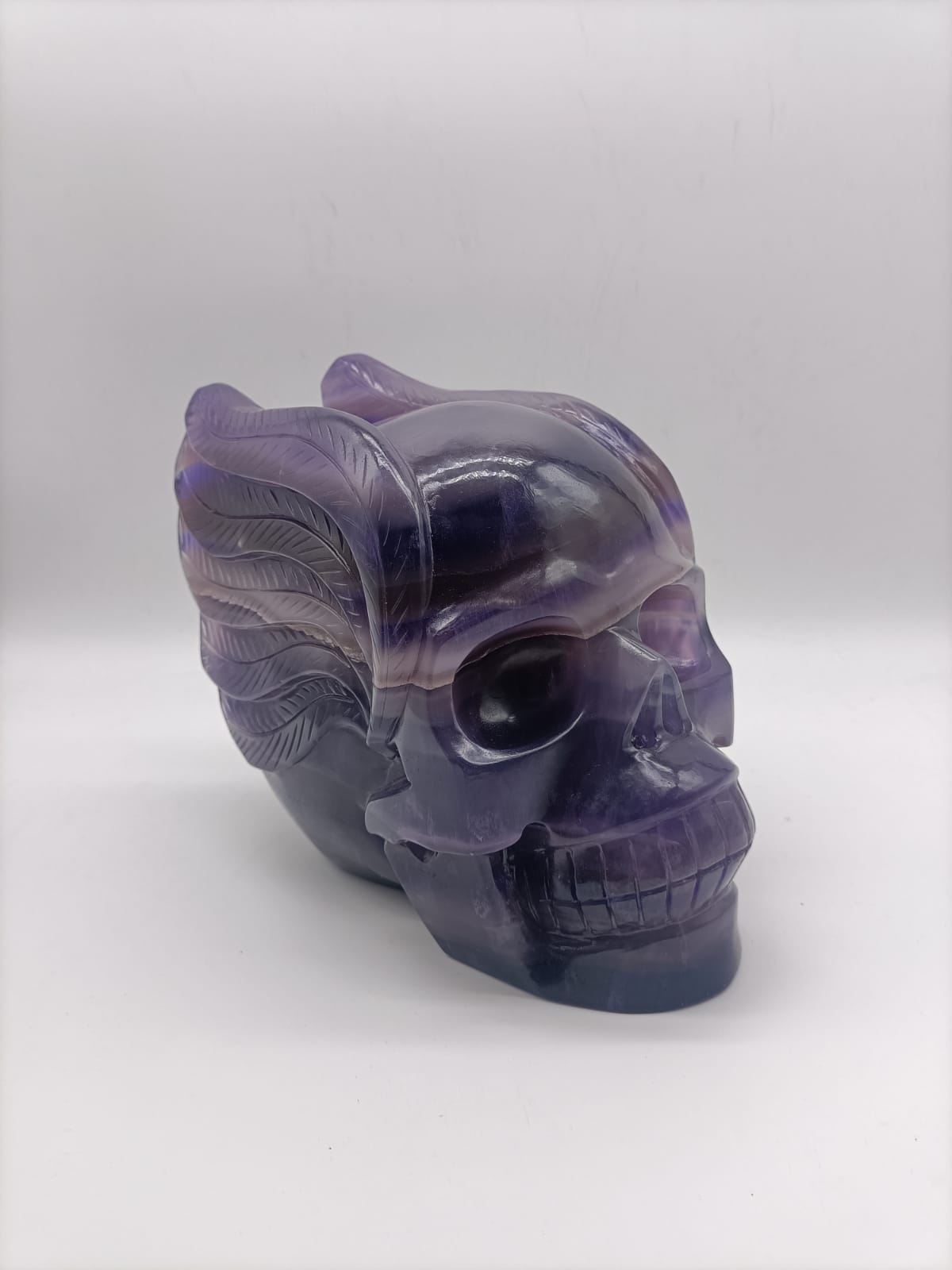 Fluorite Skull with Wings LARGE 7.828 Kg Crystal Wellness