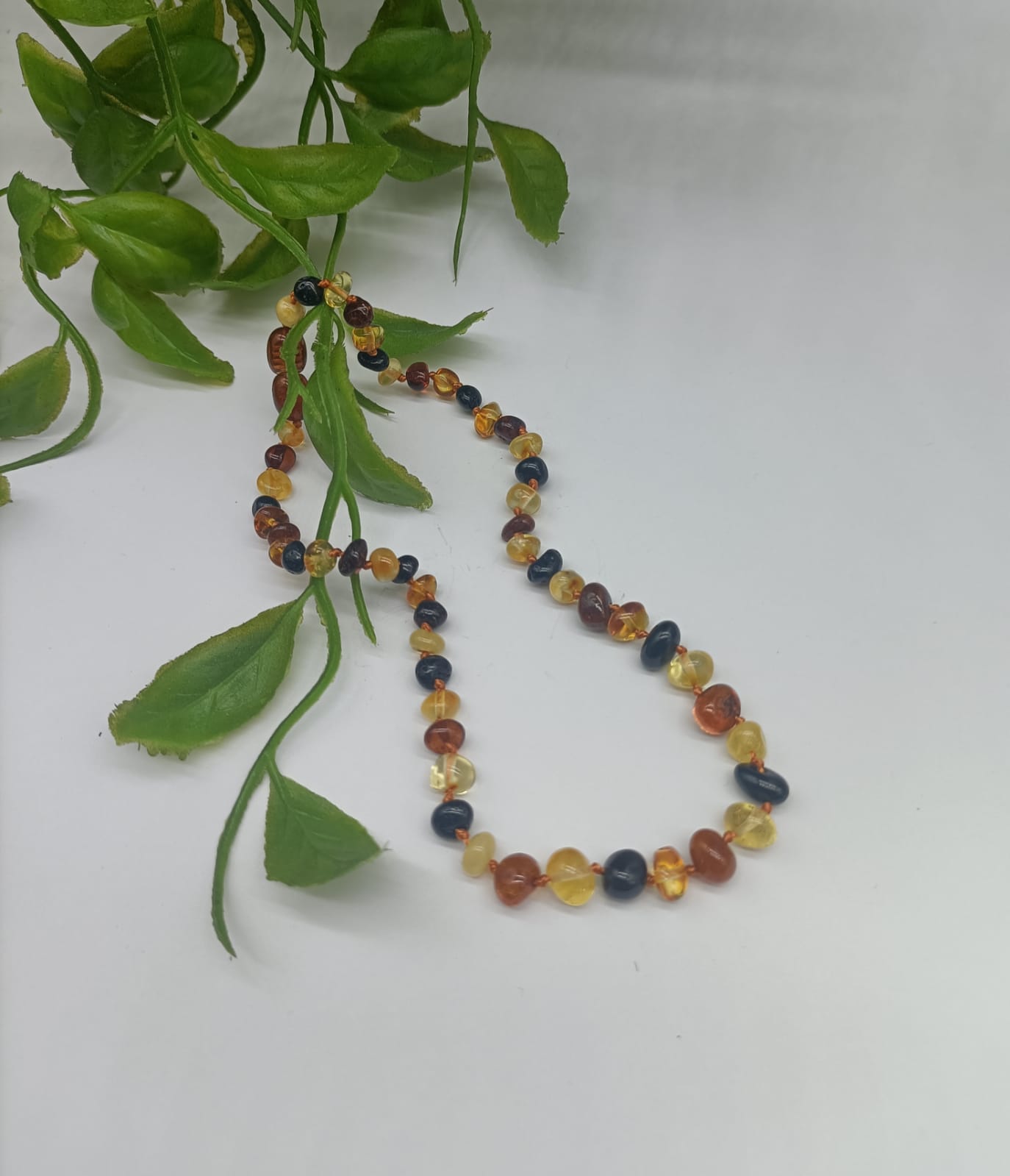 Baroque Multi 4 Colours Baby Amber Necklace High Grade Crystal Wellness