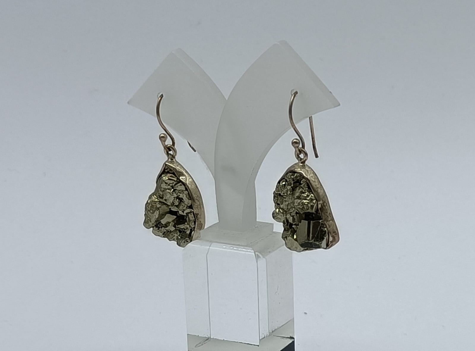 Pyrite Raw 925 Sterling Silver Earring
