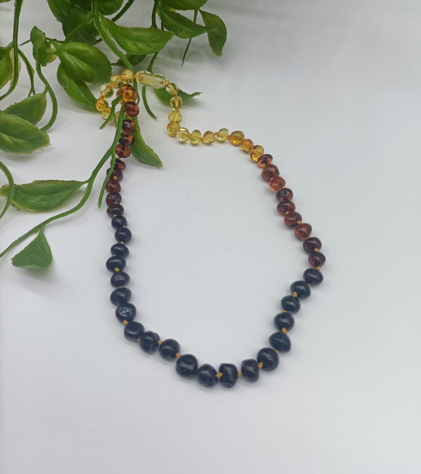 Baroque Rainbow Natural Amber Adult Necklace High Grade Crystal Wellness