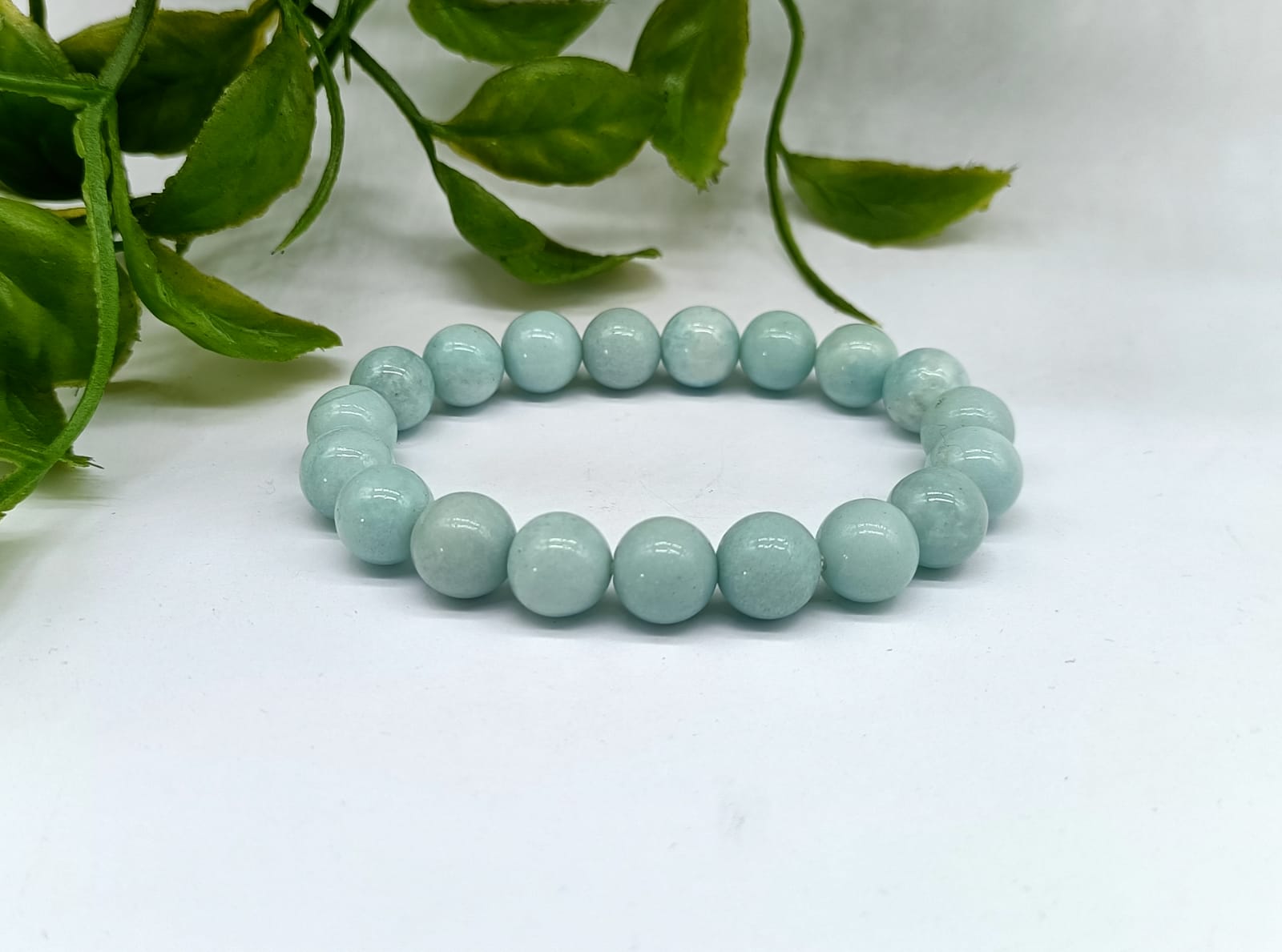 Aquamarine Beads Bracelet Crystal Wellness