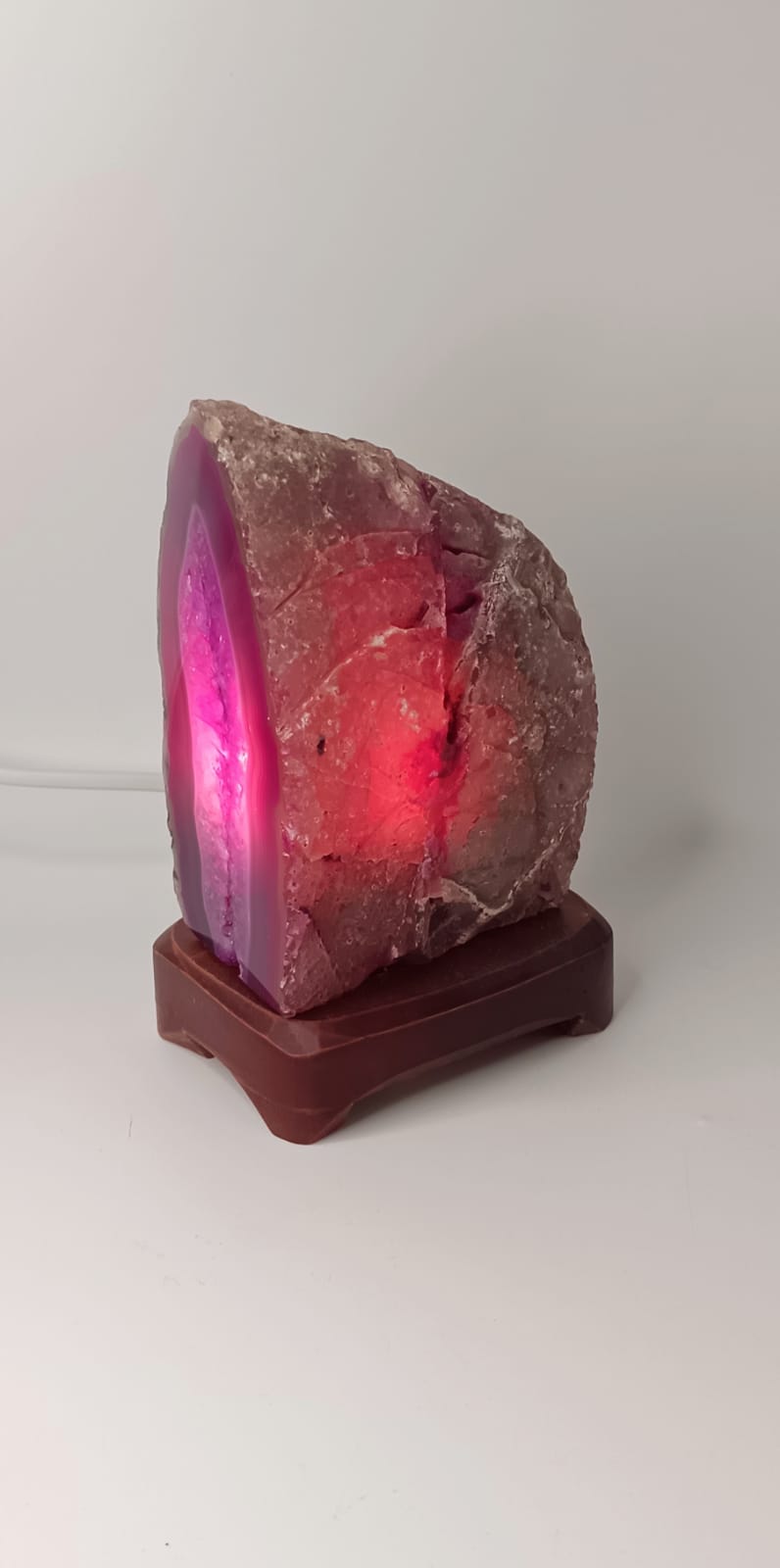 Pink Agate Lamp 1445g Crystal Wellness