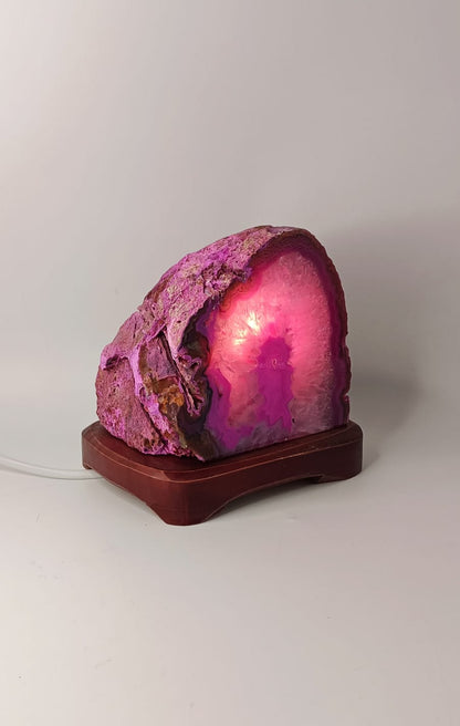 Pink Agate Lamp 2478g Crystal Wellness