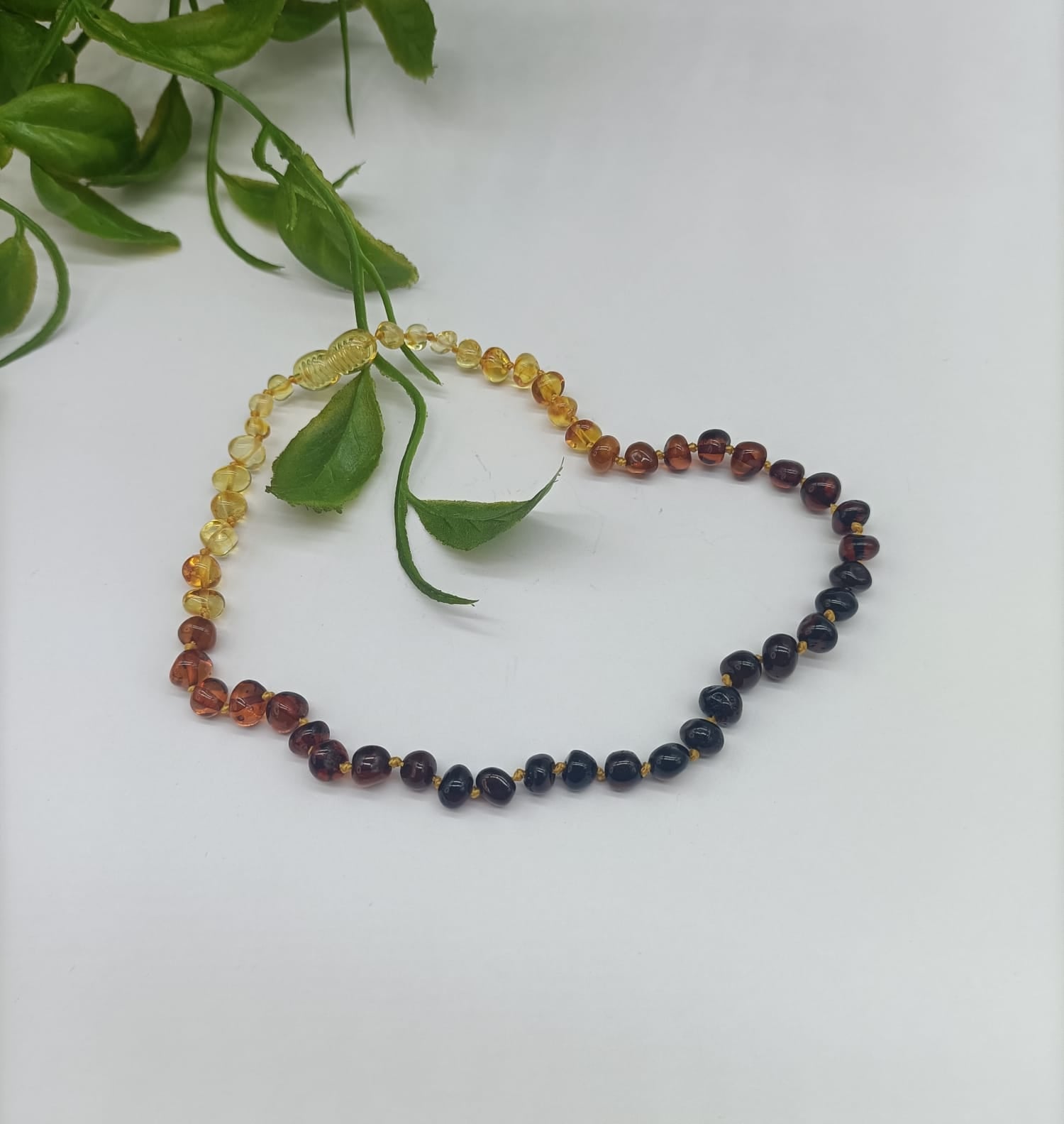 Baroque Rainbow Natural Baby Amber Necklace High Grade


