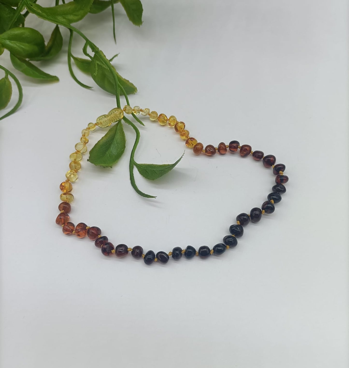 Baroque Rainbow Natural Baby Amber Necklace High Grade

