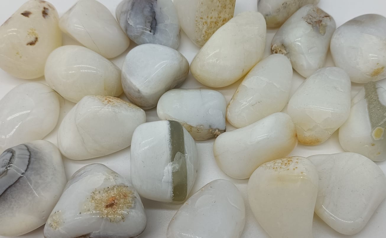 White Opal Tumbled Stone