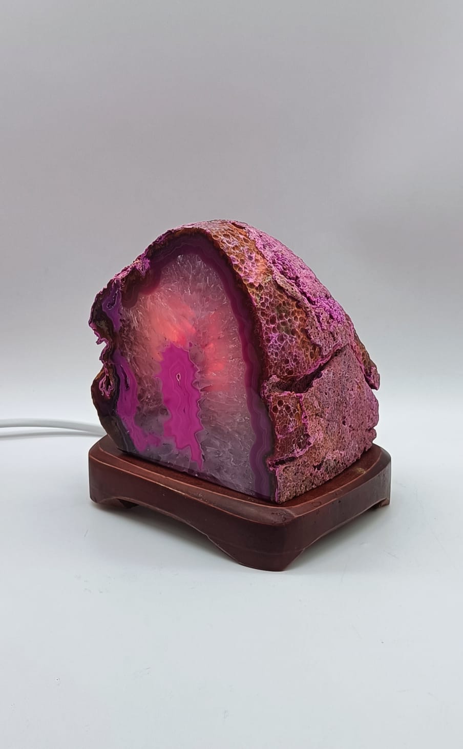 Pink Agate Lamp 2478g Crystal Wellness
