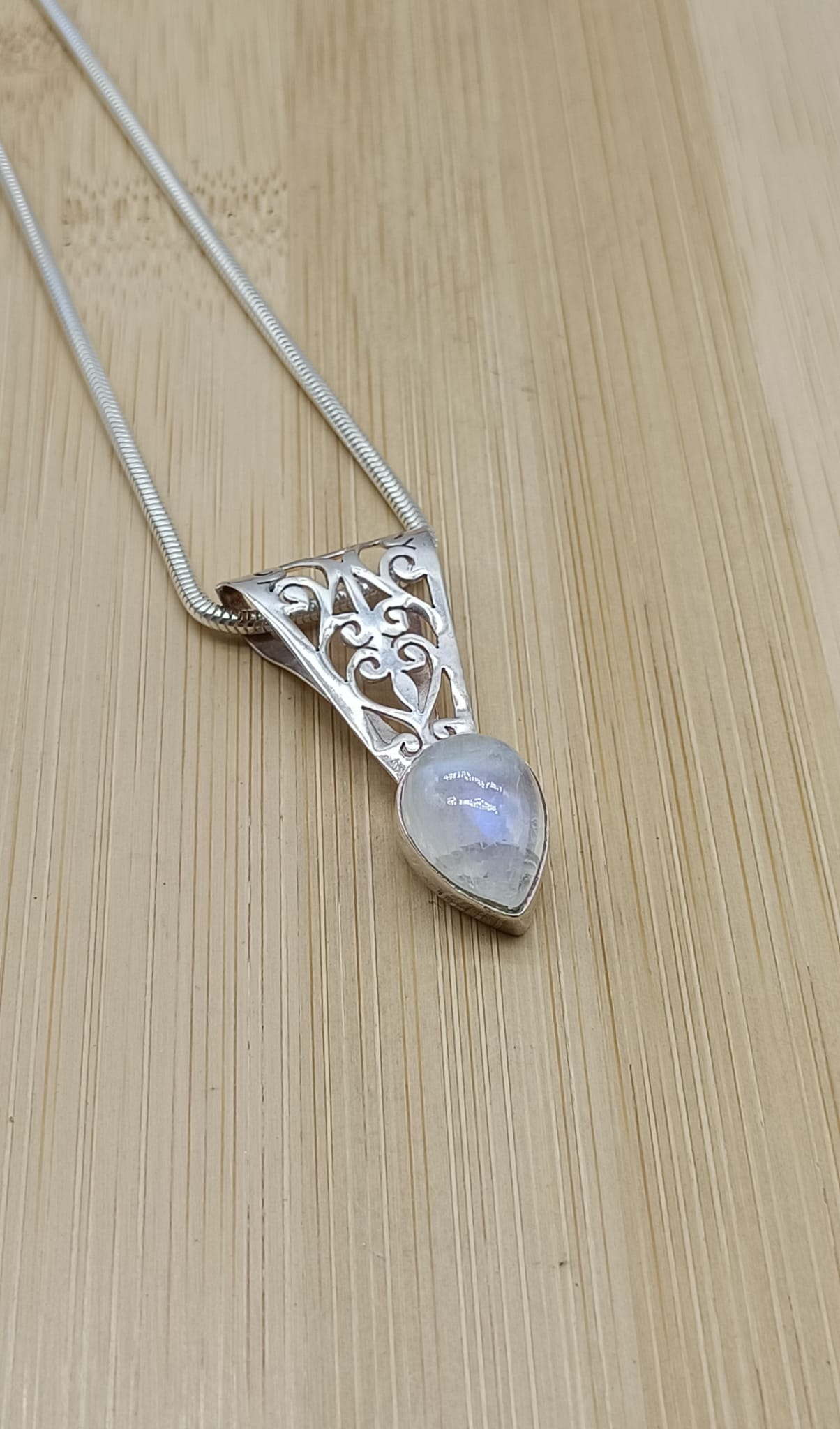 Sterling silver discount moonstone pendant