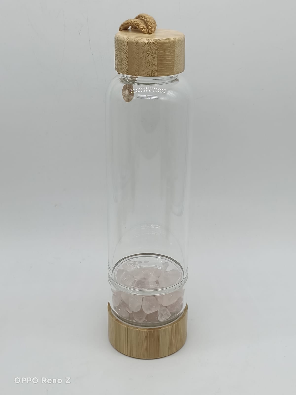 Energise Healing Crystal Bamboo Water Bottle