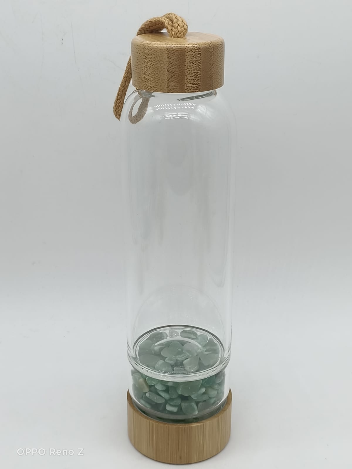 Energise Healing Crystal Bamboo Water Bottle