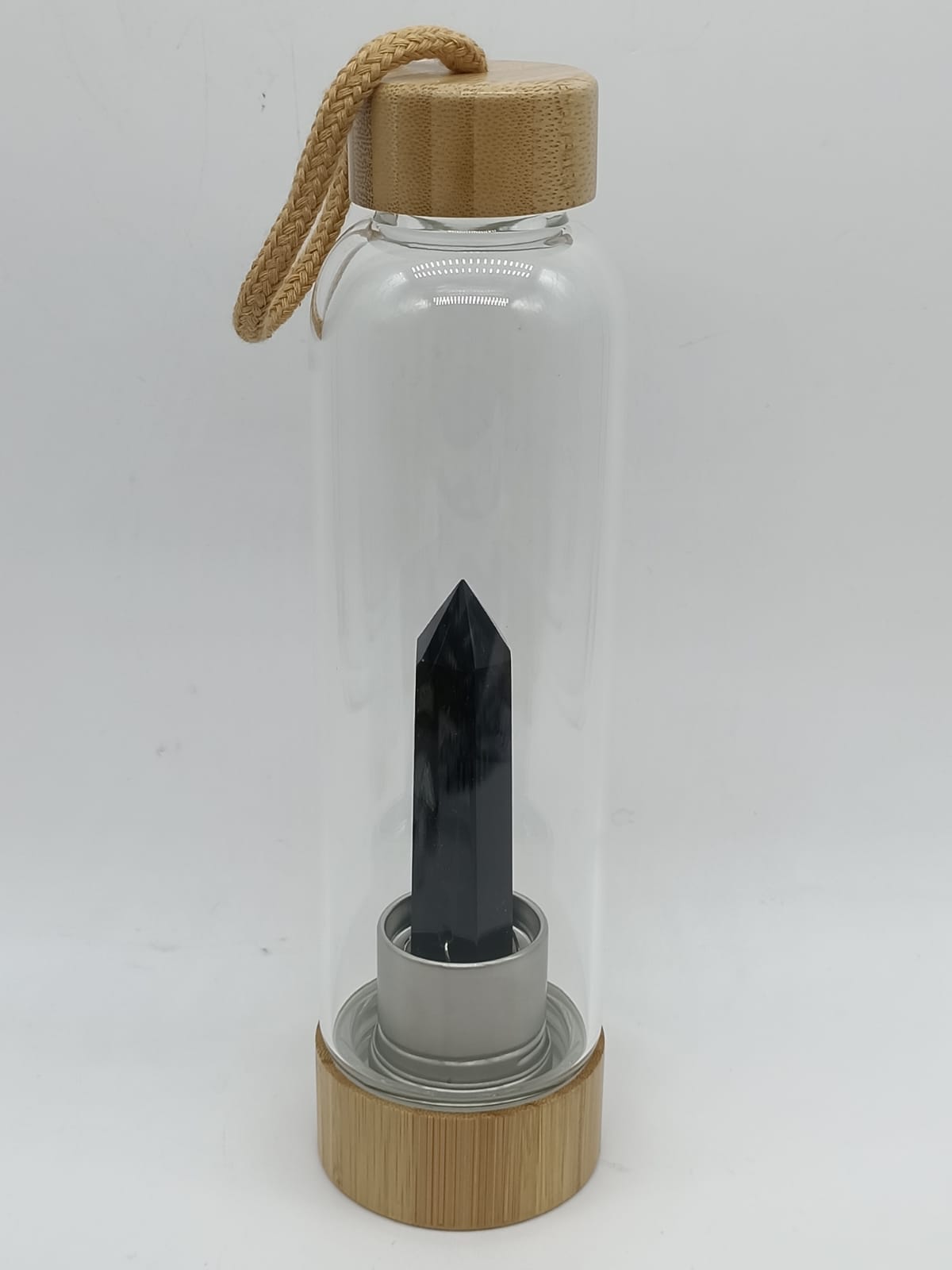 Infused Healing Crystal Bamboo Water Bottle
