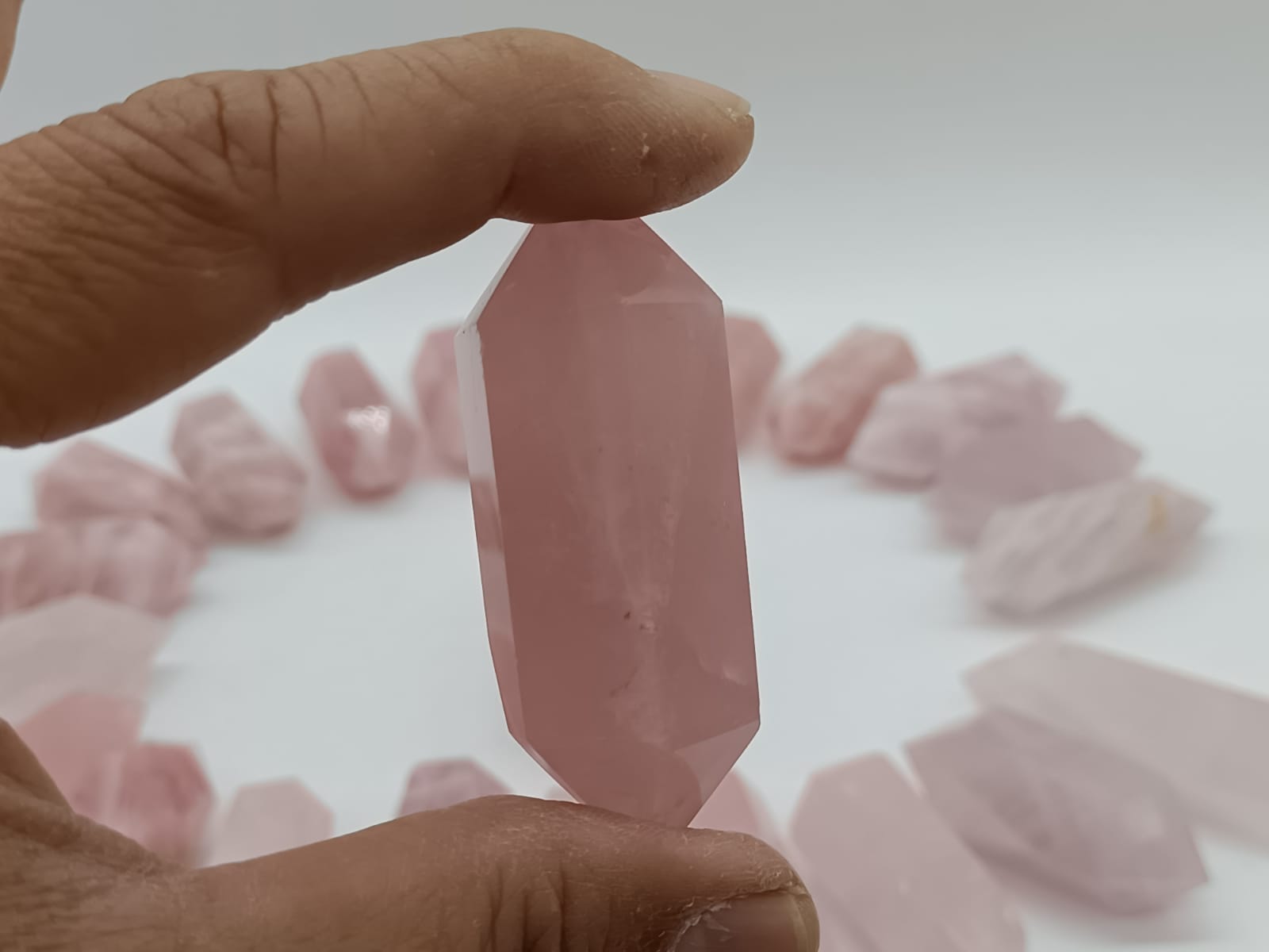 Rose Quartz Double Terminated Point