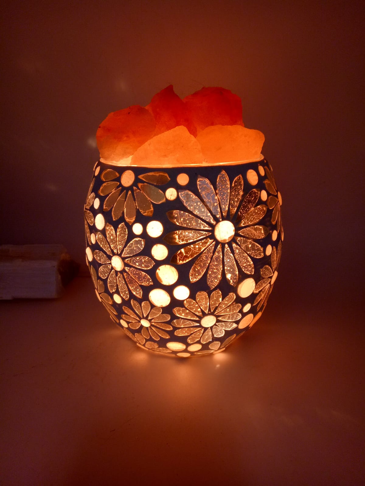 MOSAIC VASE HIMALAYAN SALT LAMP