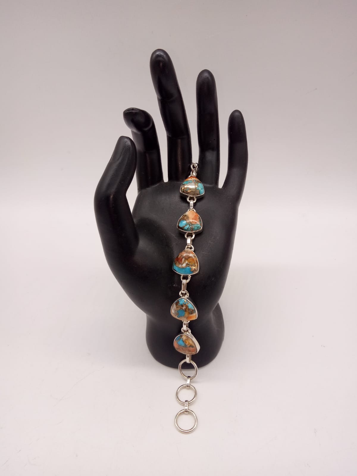 Spiny Oyster Turquoise 925 Sterling Silver Bracelet