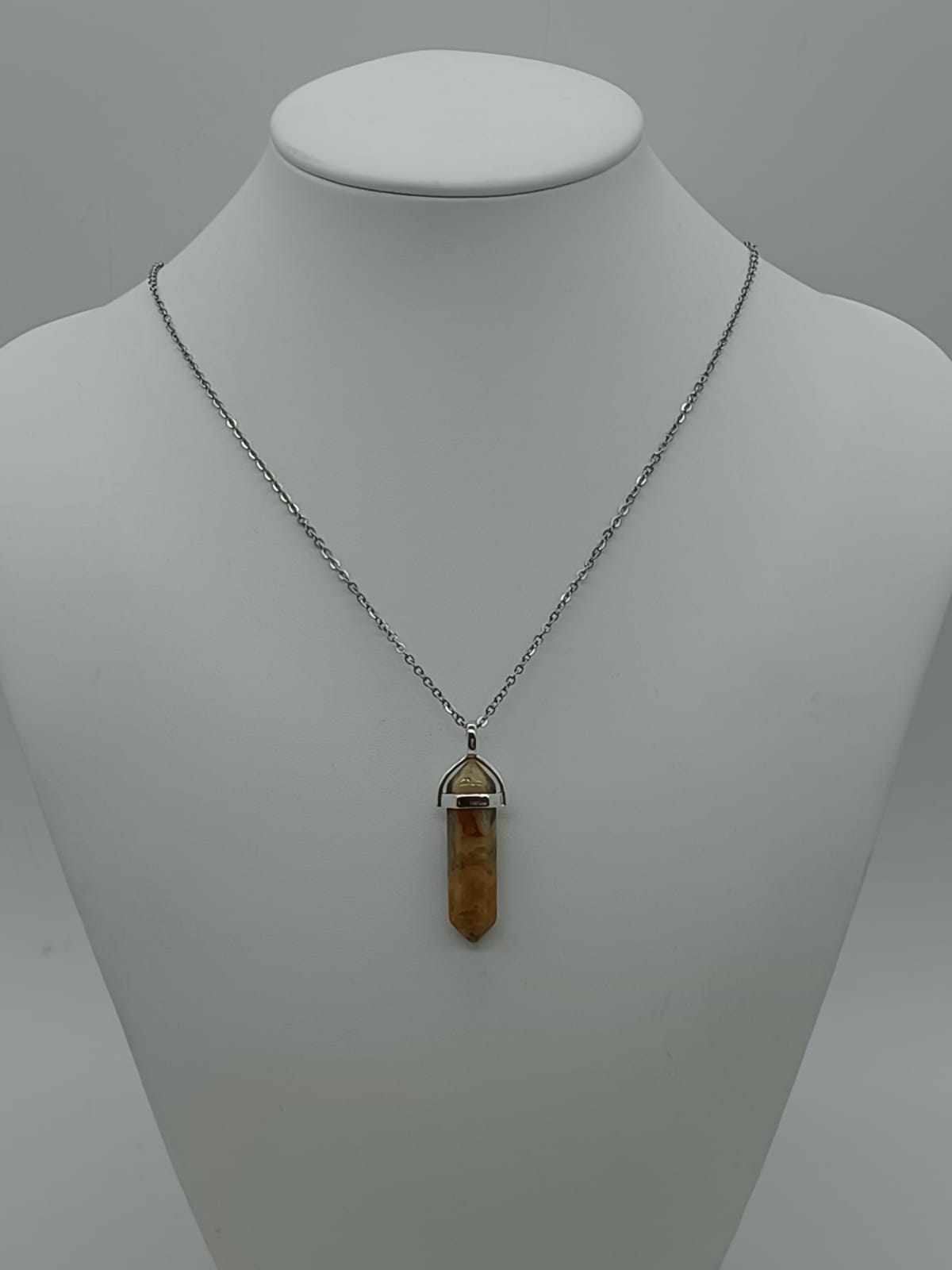 Crazy Lace Agate Double Terminated Pendant
